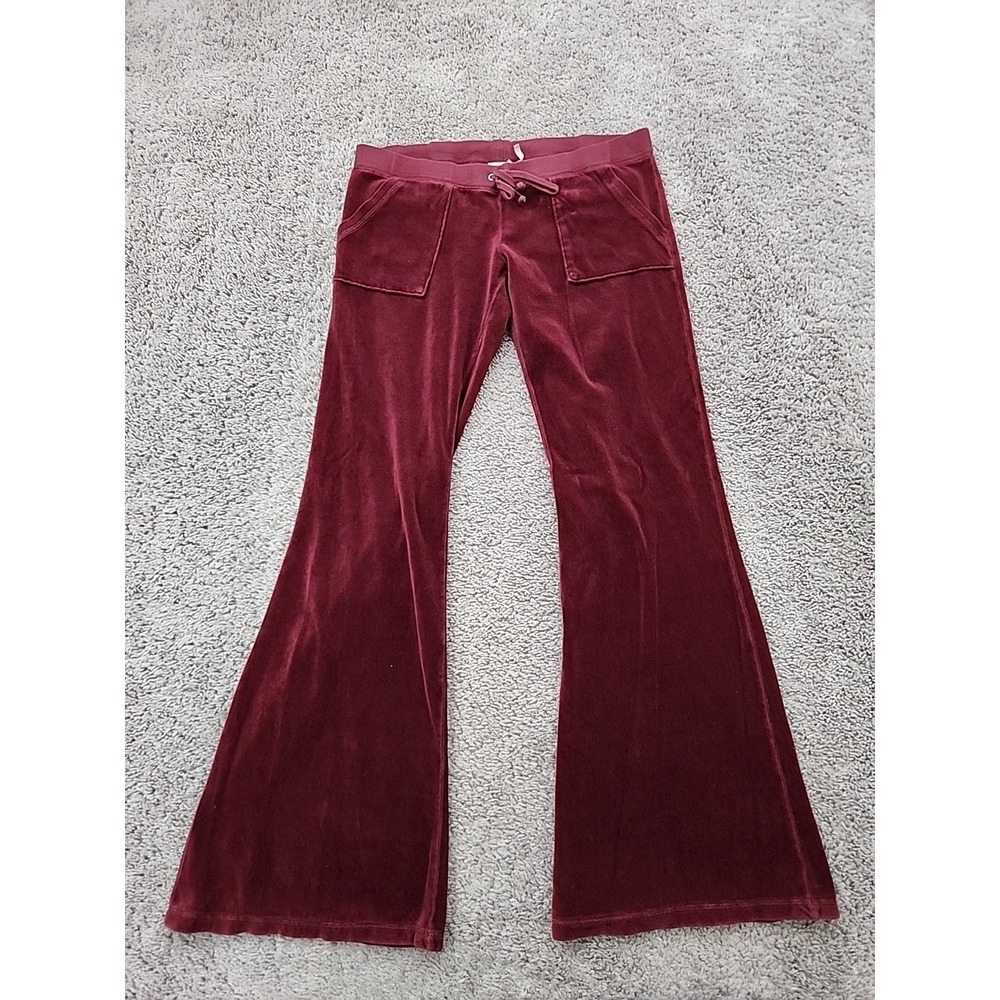 Vintage Juicy Couture Sweatpants Women S Velour Flare Low Rise Y2k Made in USA